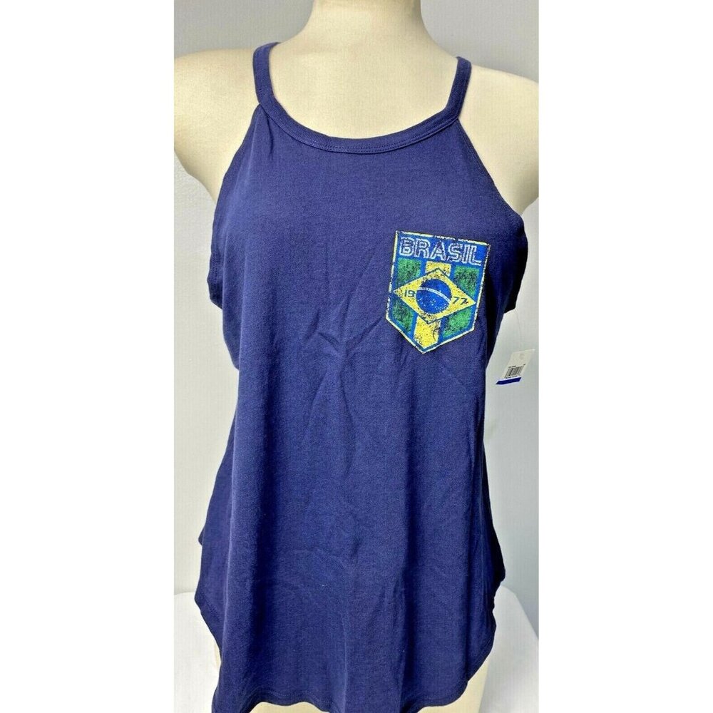Cold Crush Tank Top Womens size Medium Brazil Shirt Blue Sleeveless Top New - Picture 3 of 5